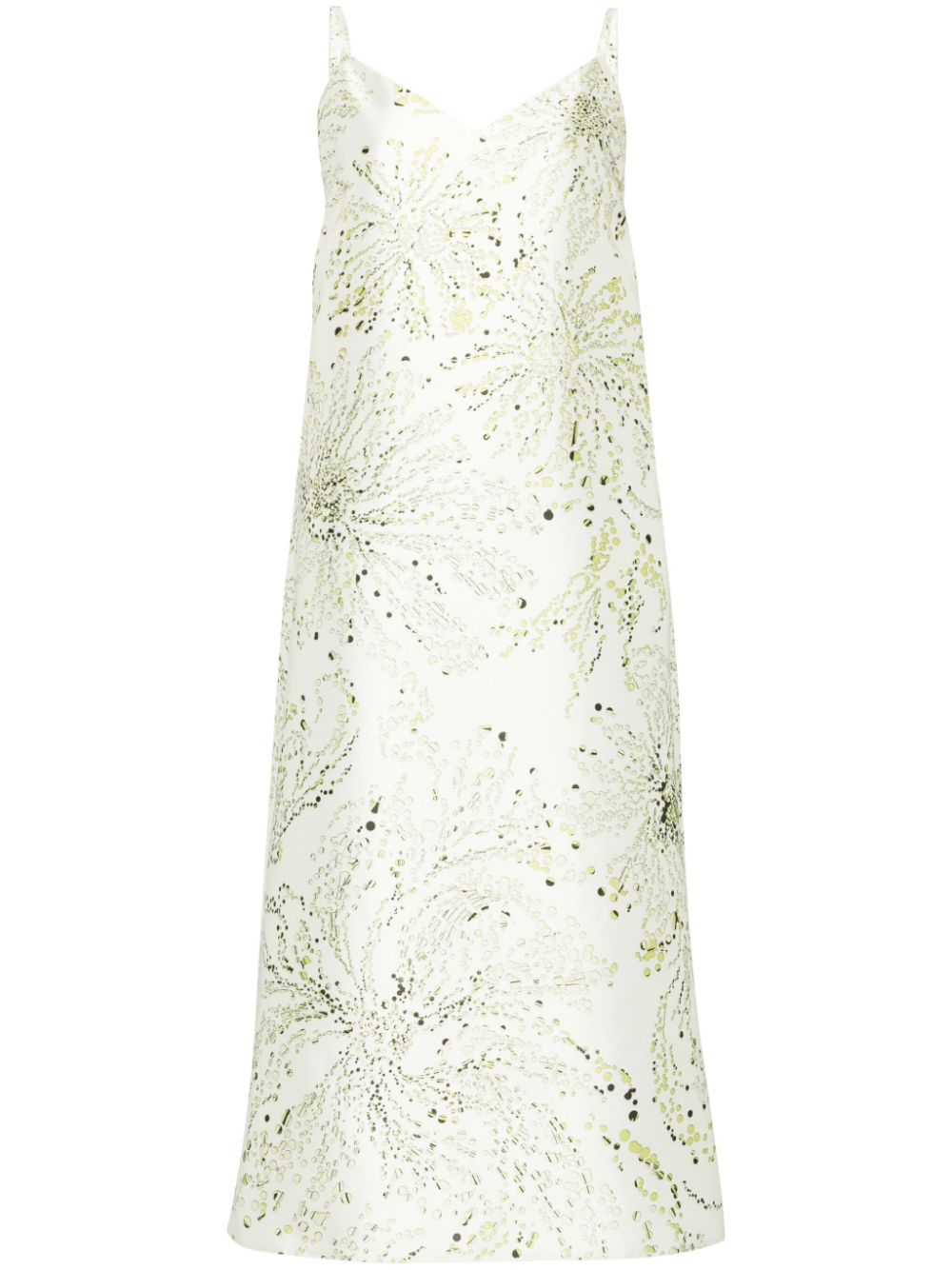 Printed mikado dress - Green