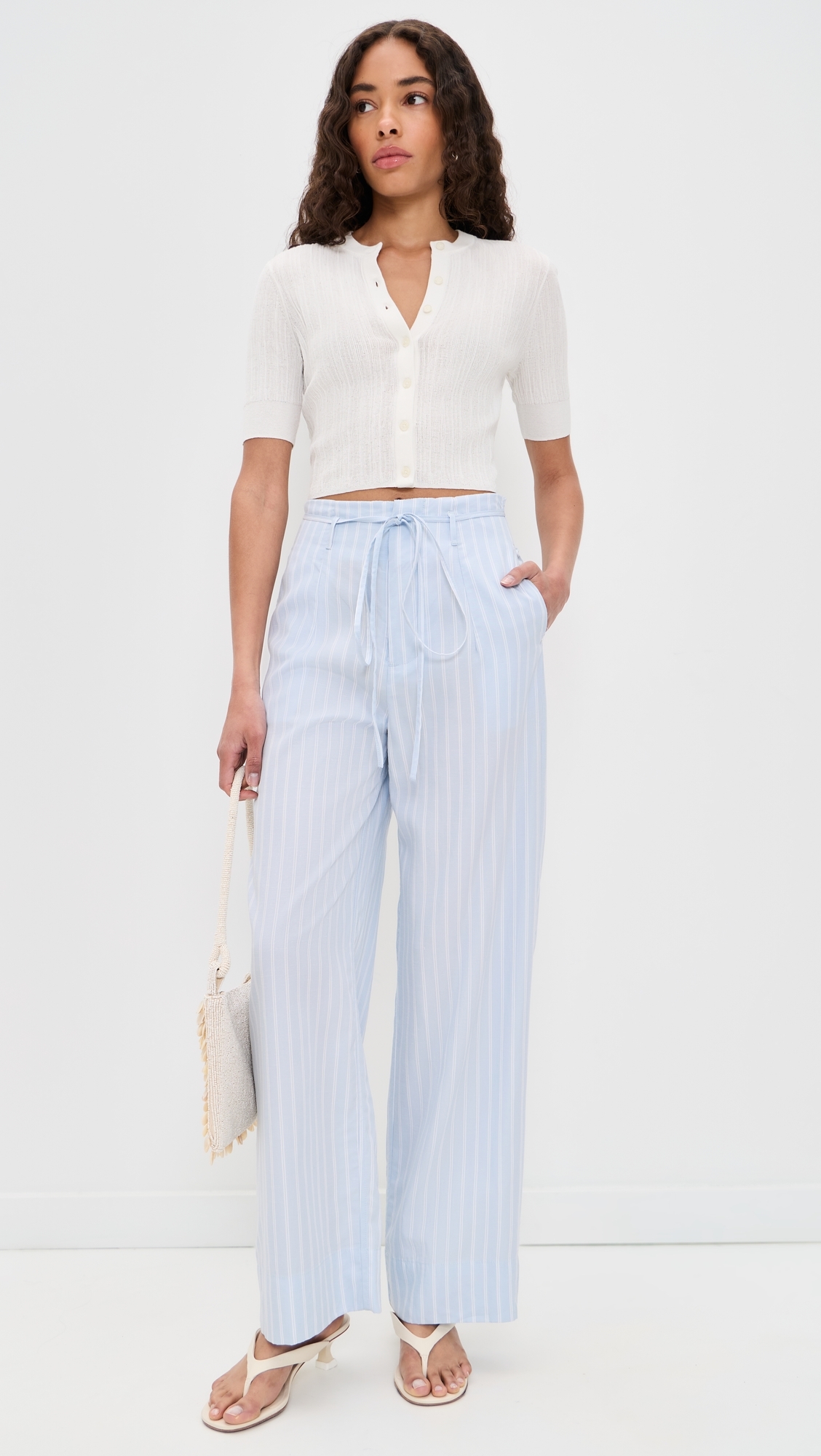 Paperbag Trousers Light Sky
