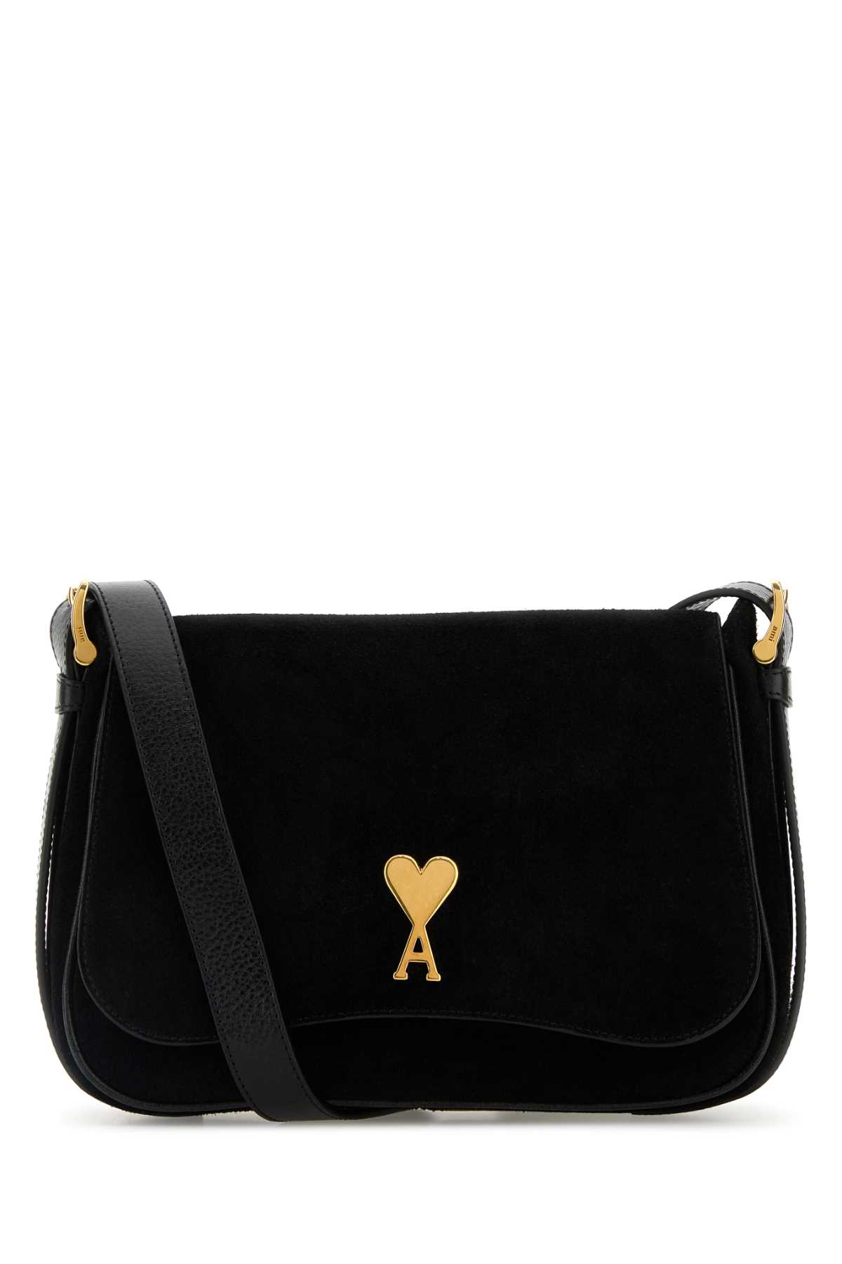 Black Suede Crossbody Bag