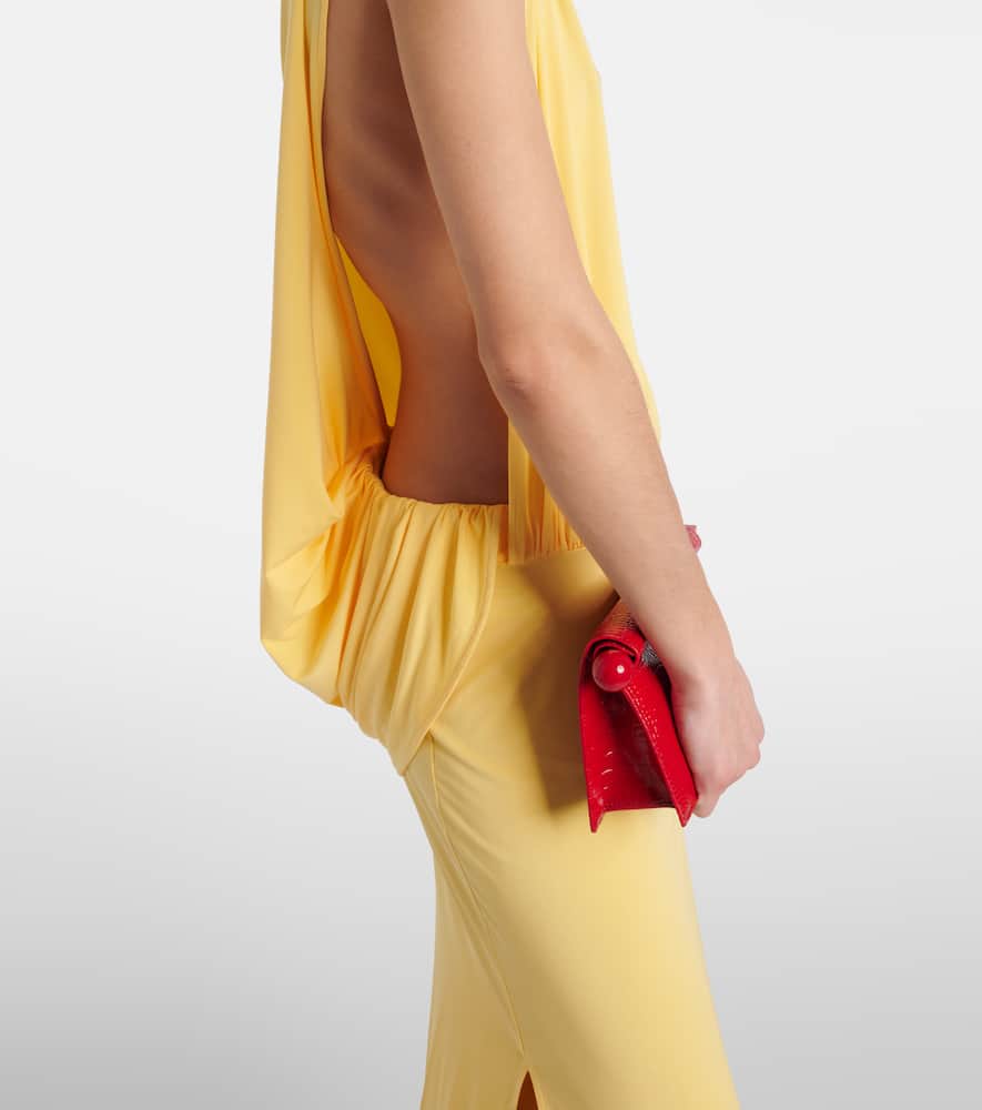 Peplo jersey maxi dress