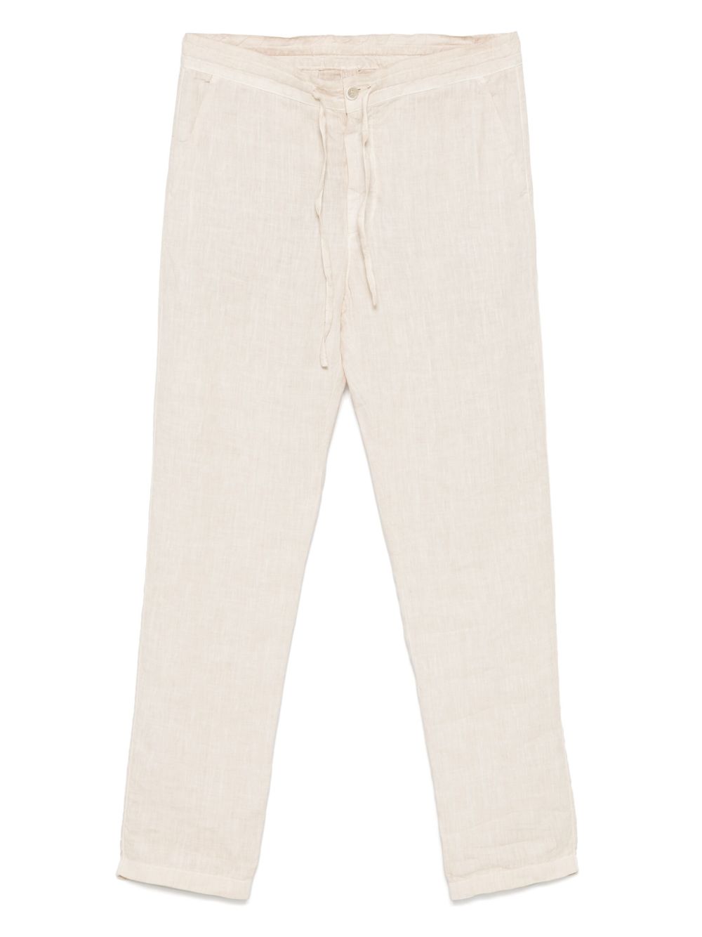120% Lino drawstring-waist trousers - Neutrals