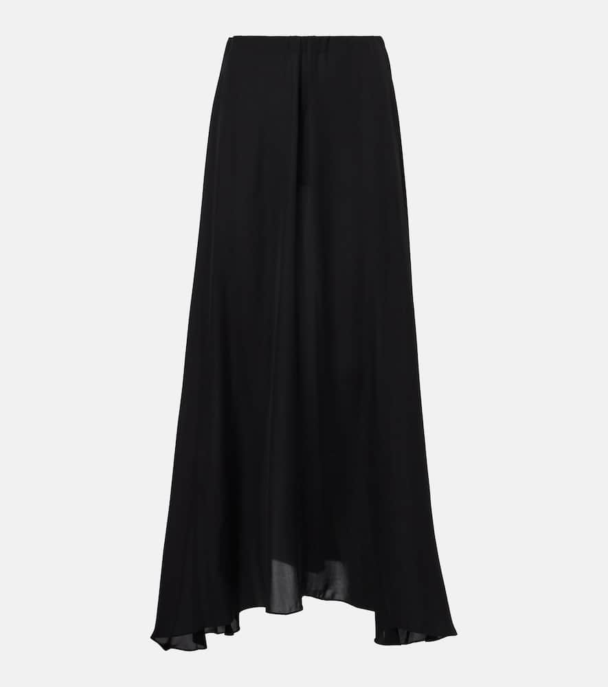 Wardrobe. NYC Flared silk midi skirt