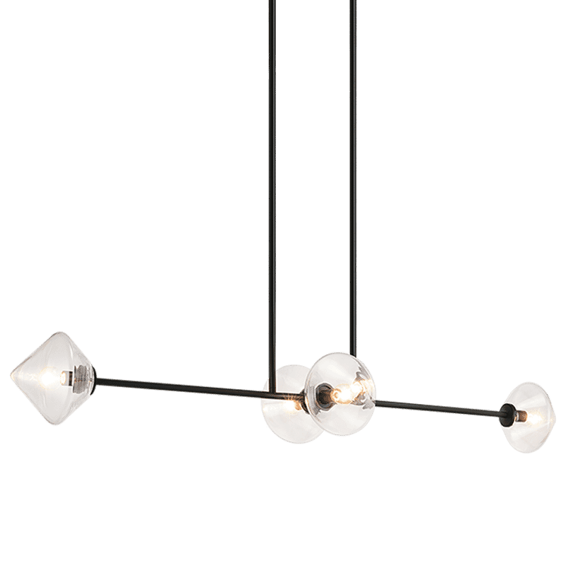 Black Four Light Pendant from the Novo Collection