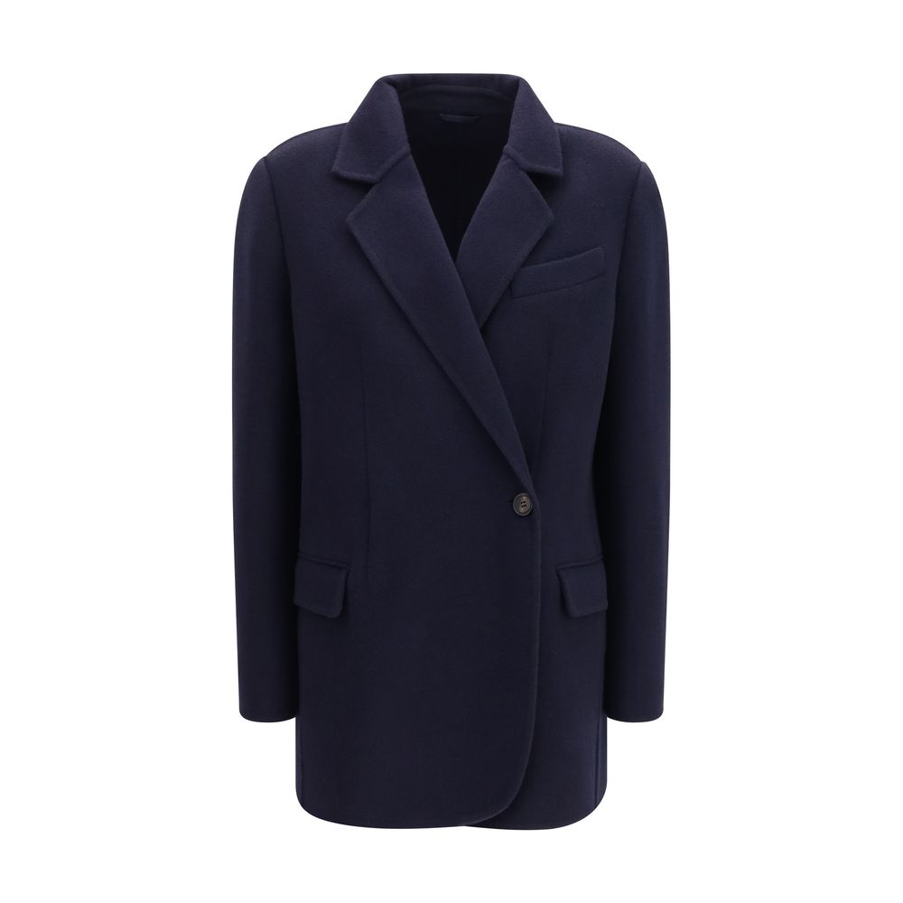 Wool and Cashmere Blazer — Navy