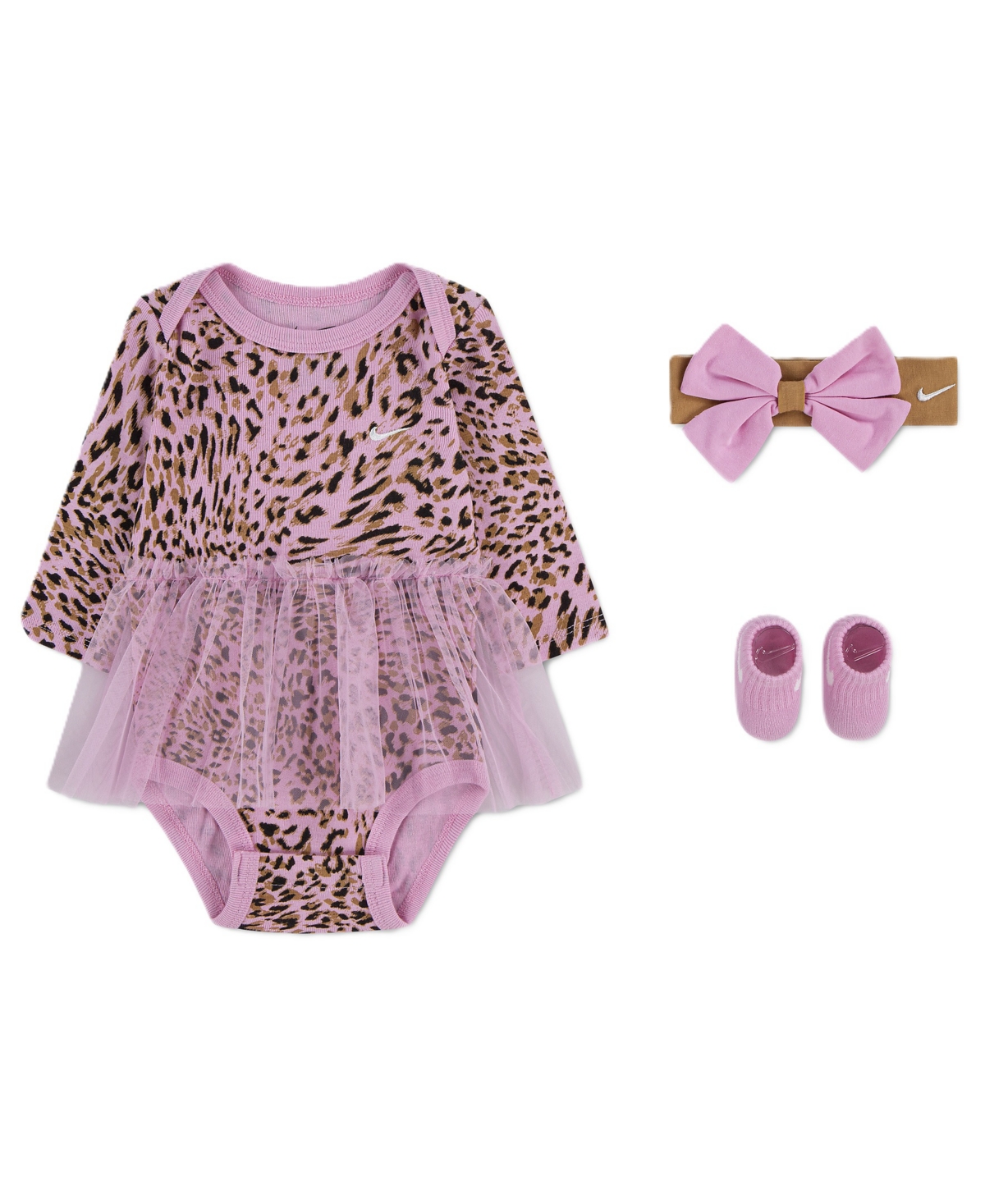 Baby Girls' Surranimal Bodysuit with Skirt, Headband and Socks, 3-Piece Set - Pink