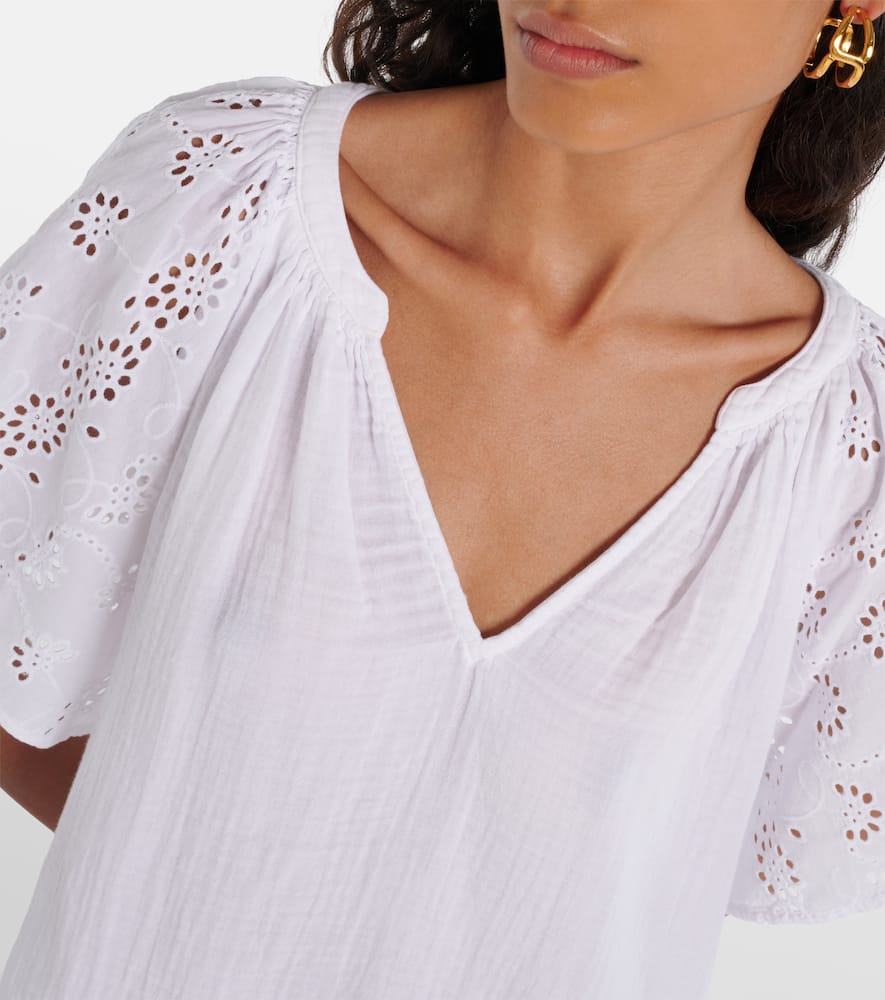 Tish embroidered cotton top