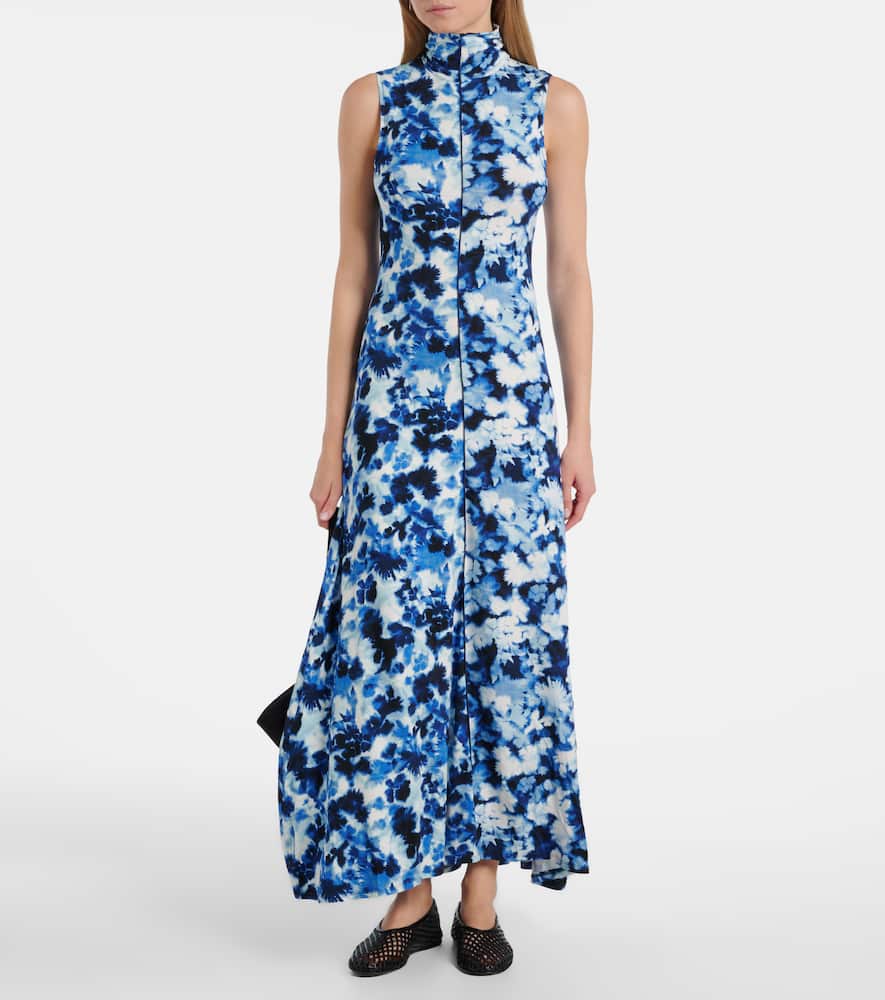 Valentina printed jersey maxi dress