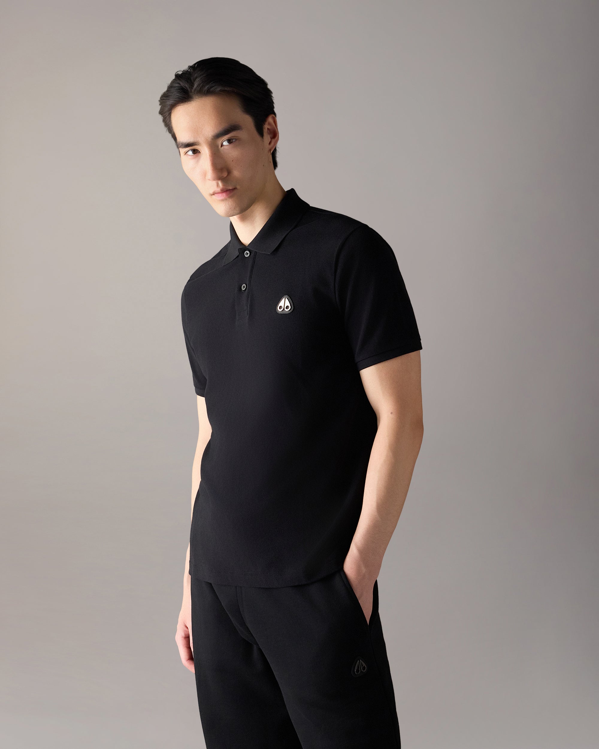 Moose Knuckles - Men's Everett Polo - Color: Black