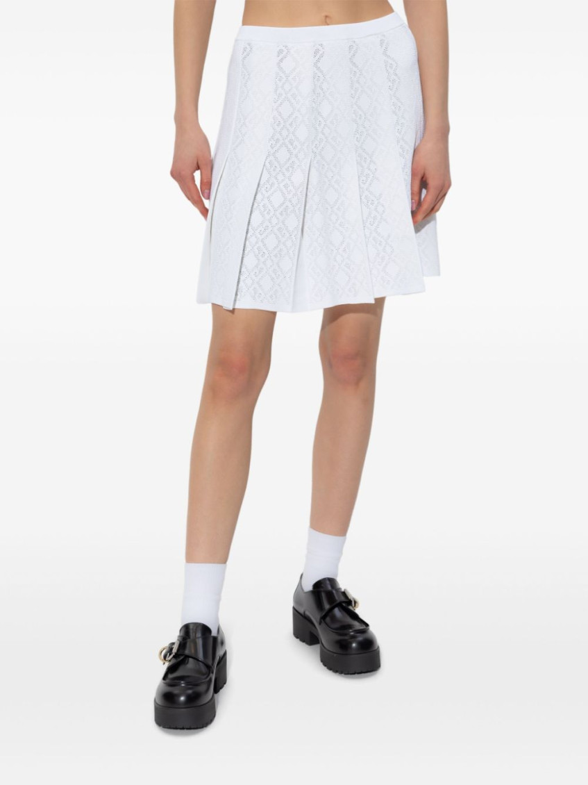 Pleated Monogram Skirt