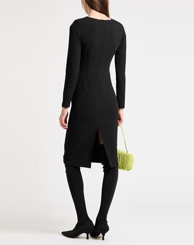 Woman Midi dress Black Size 4 Polyester, Viscose, Elastane