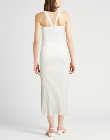 Woman Maxi dress White Size 8 Viscose, Polyester, Elastane