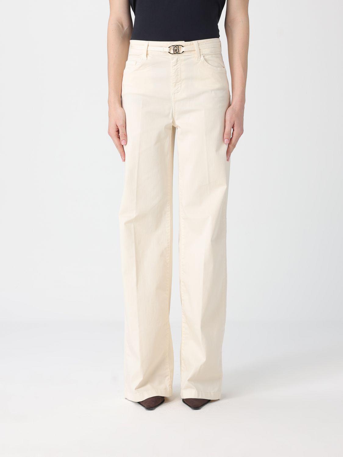 Jeans Woman color Yellow Cream