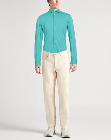 Man Shirt Turquoise Size 40 Organic cotton