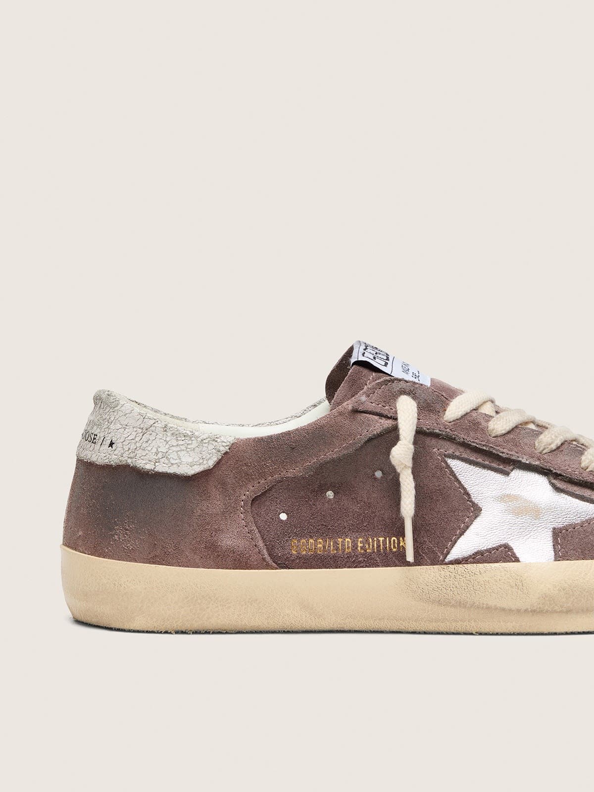 Golden Goose - Men’s Super-star Ltd In Lavender Suede With Silver Star, Man