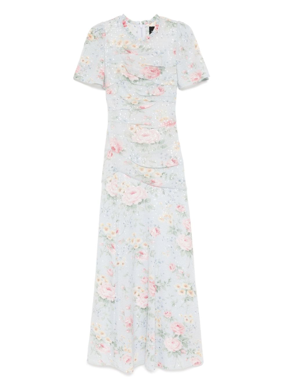 Floral-print dress - Blue