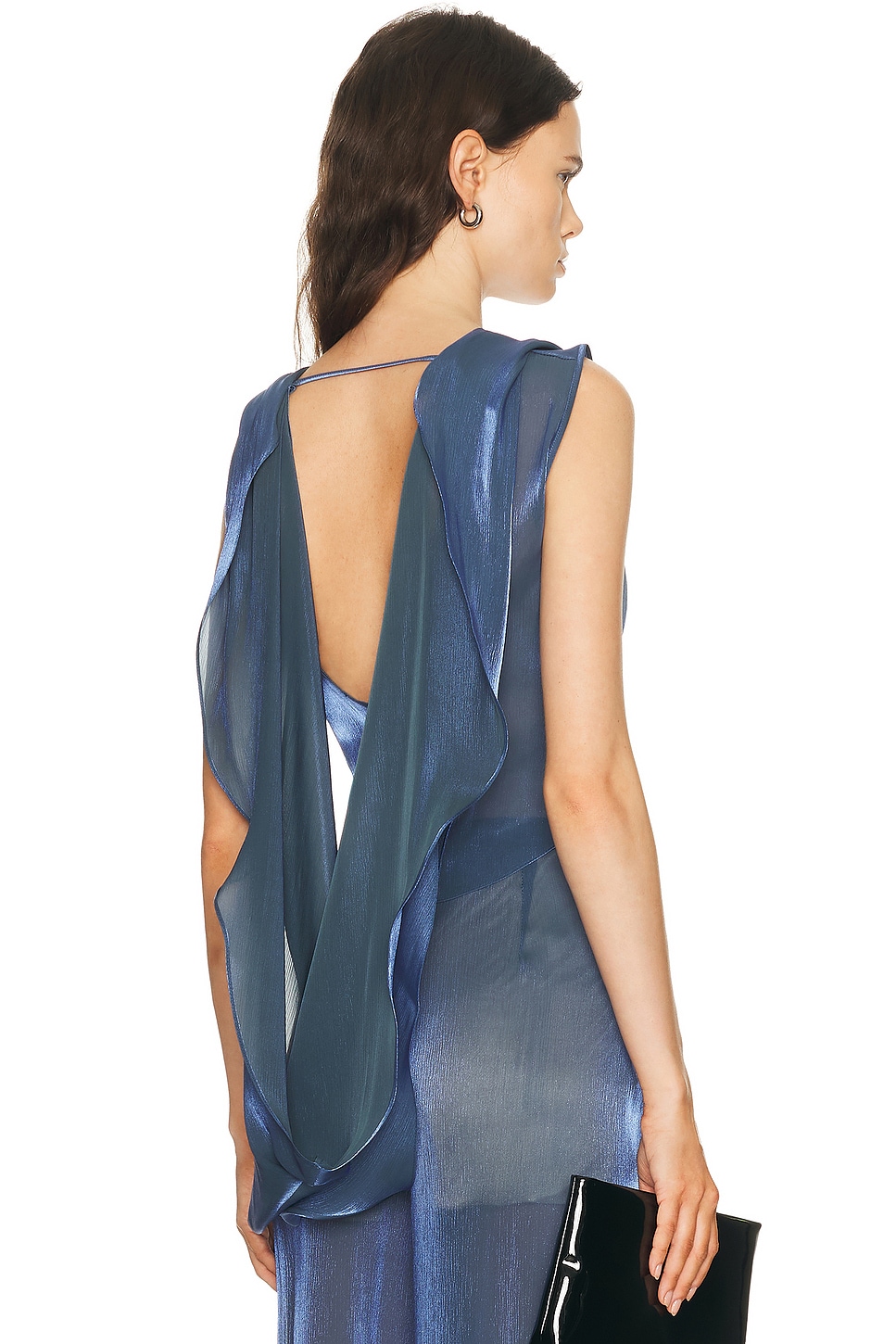 SEV for FWRD Wrap Drape Top in Blue