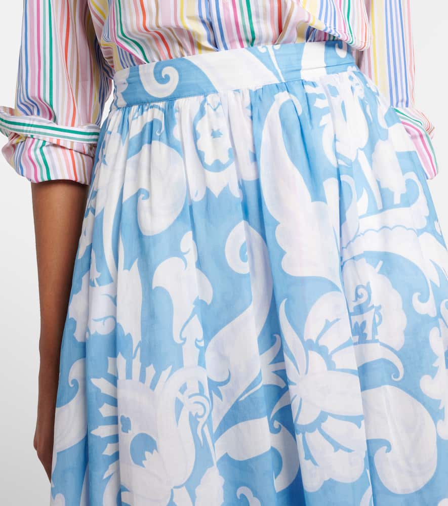 Etro Paisley cotton maxi skirt