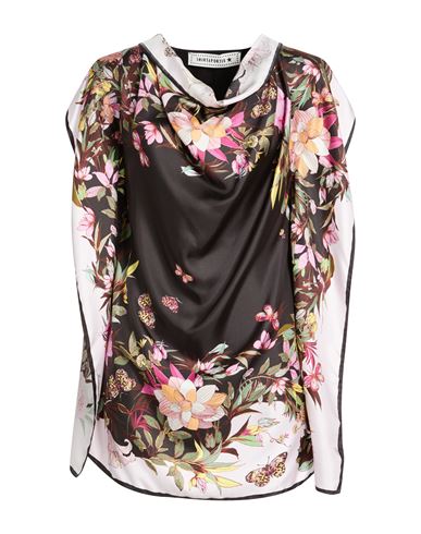Woman Top Black Size M Silk, Cotton, Elastane