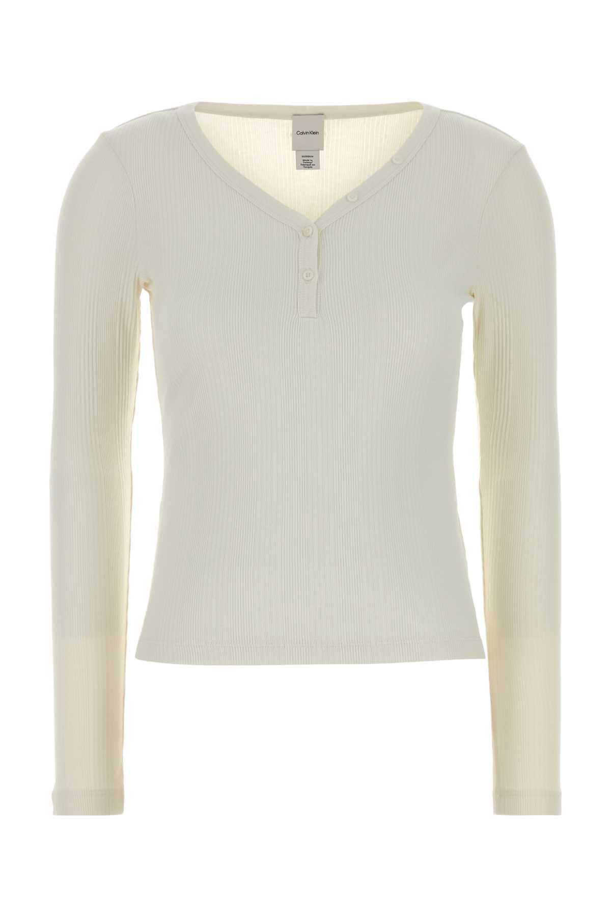 Varigated Henley — White