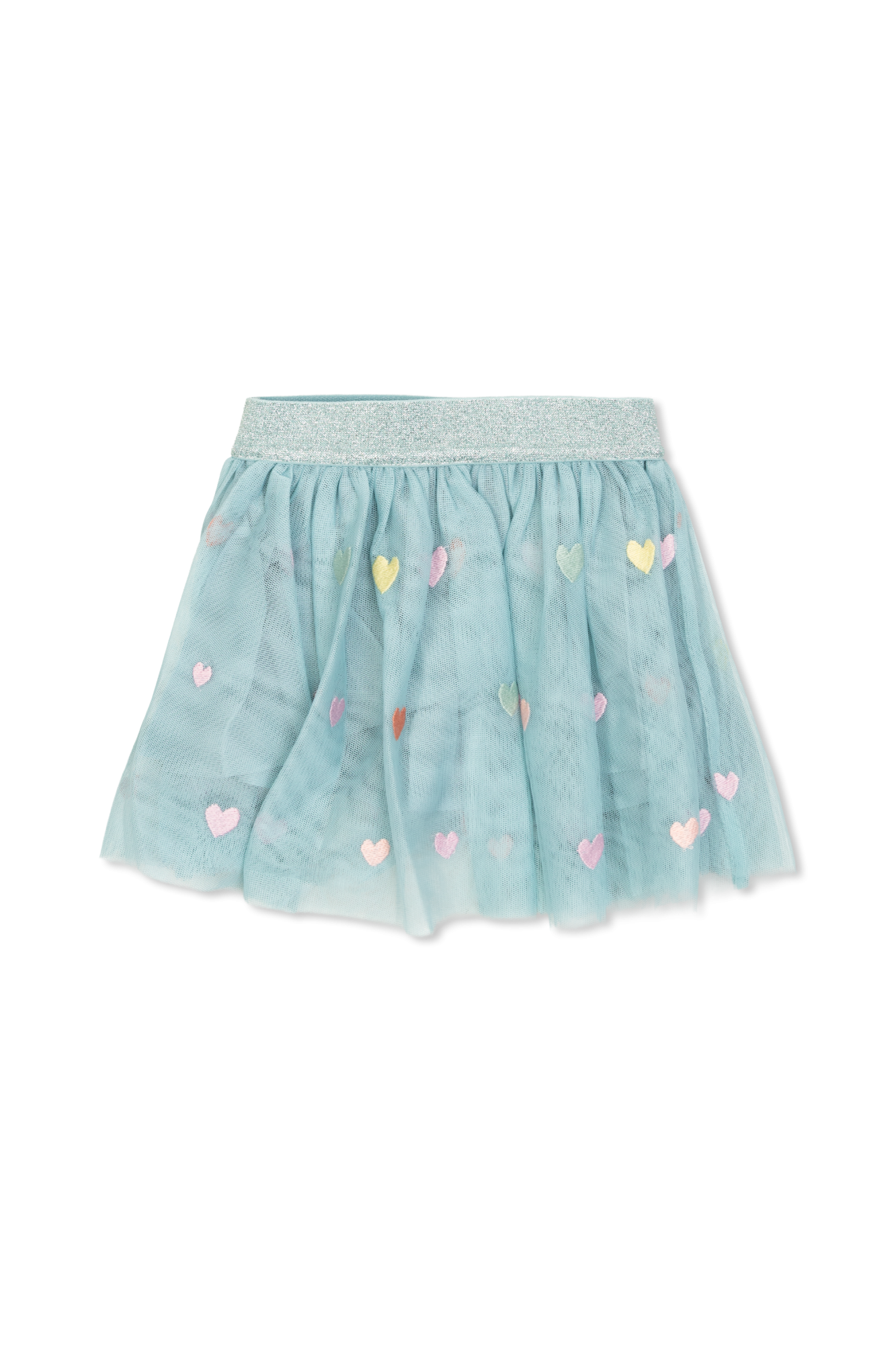 Tulle Skirt With Heart Motif, Unisex, Blue
