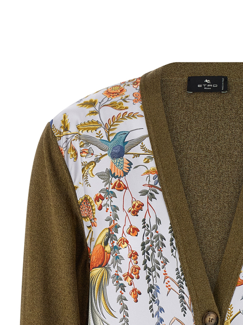 Paisley Silk Insert Cardigan