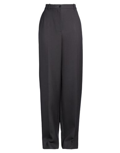 Woman Pants Charcoal Size 8 Virgin Wool, Silk