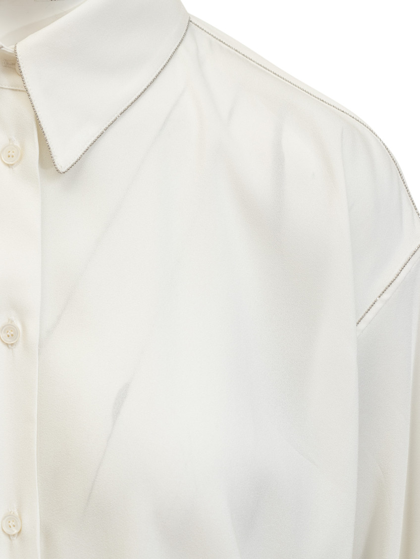 White Viscose Blend Shirt