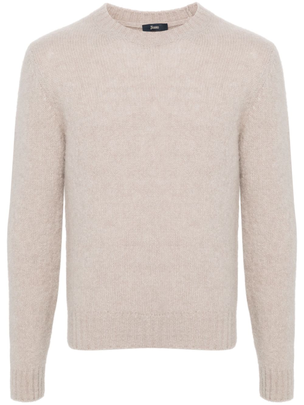 Logo-plaque sweater - Brown