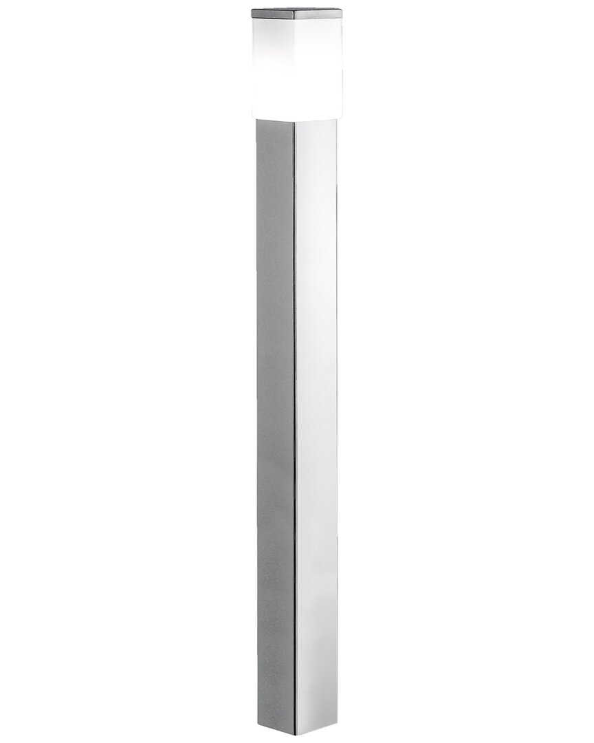 Calgary 1 Light Outdoor Post Light With Stainless Steel Finish & Opal Frosted Glass Shade