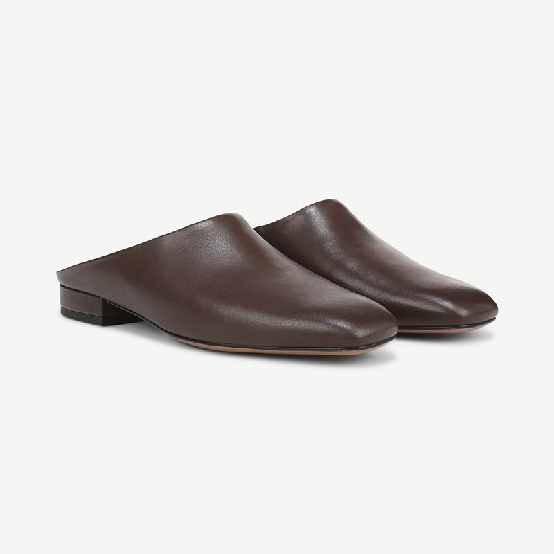Daley Mule Chocolate Brown Leather