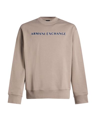 Man Sweatshirt Khaki Size L Cotton