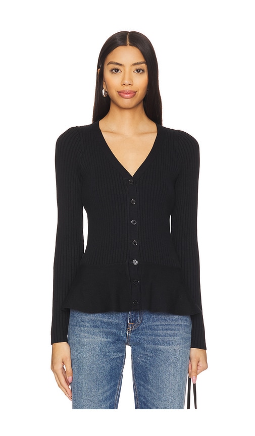 Line & Dot Brook Cardigan in Black. -  S also in L