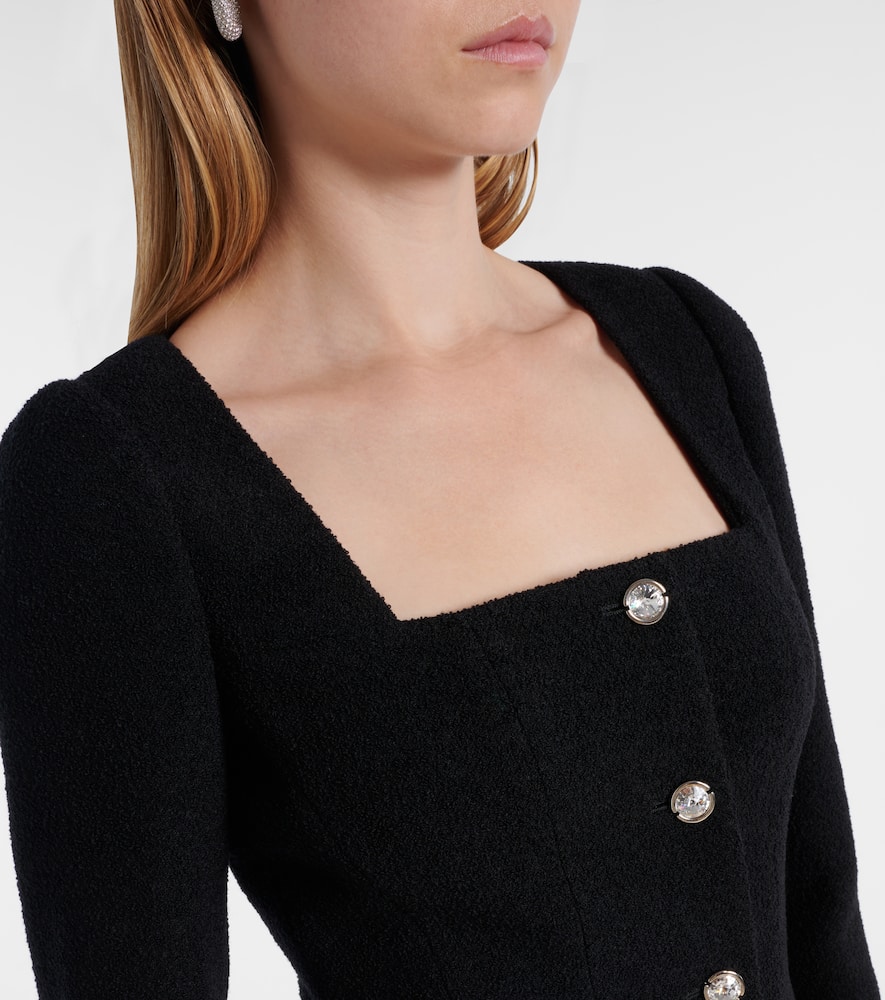 Wool-blend twill bouclé jacket