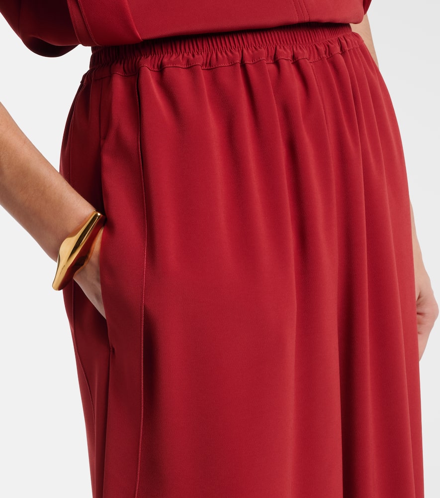 Crêpe wide-leg pants