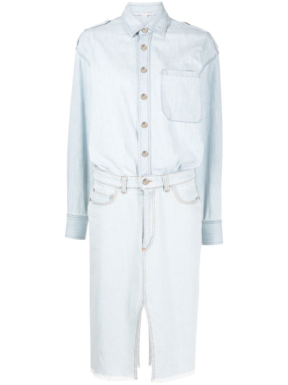 Denim shirt dress - Blue