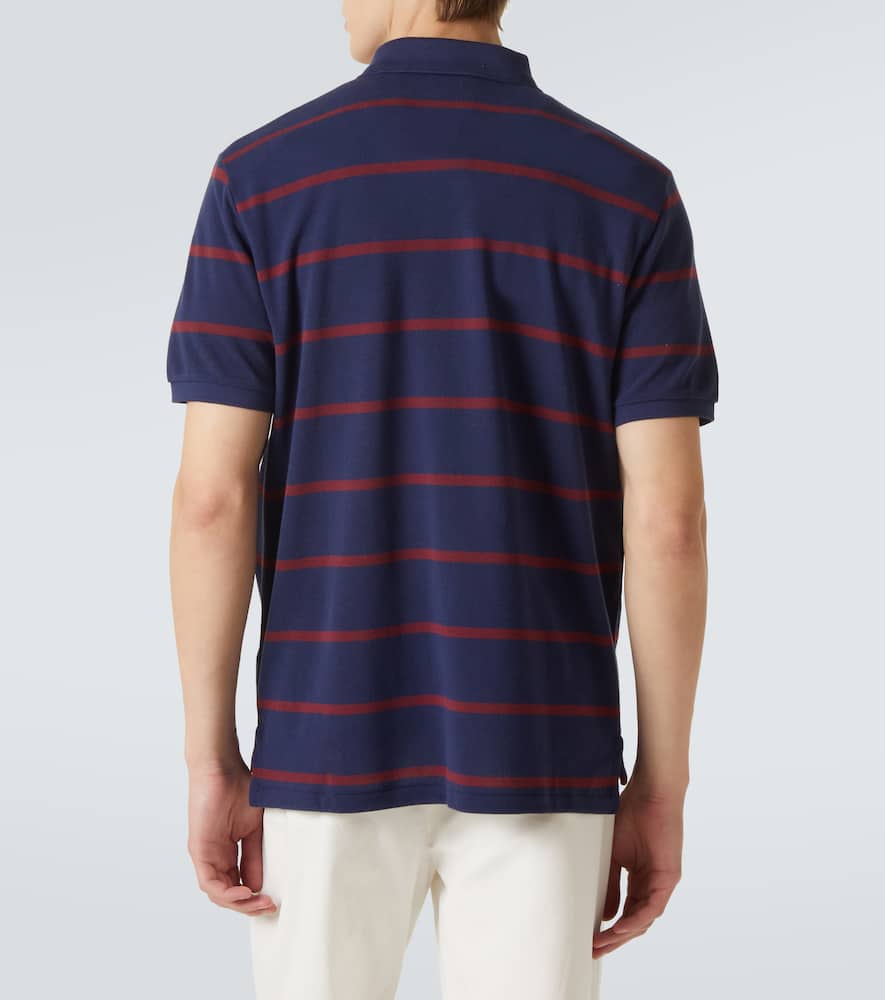 Polo Bear striped cotton polo shirt