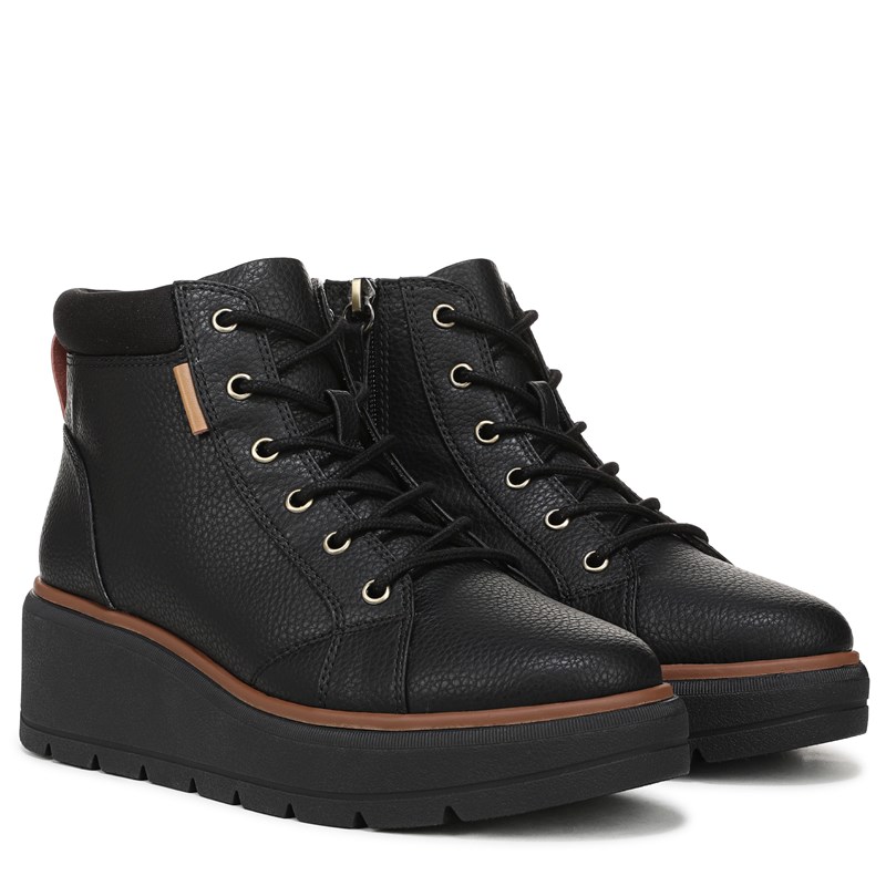 Women's Nice Day Max Alpine Ankle Boots (Black Faux Leather)