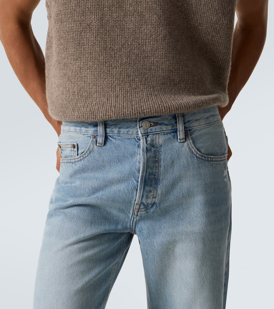 Relaxed Jean distressed straight jeans