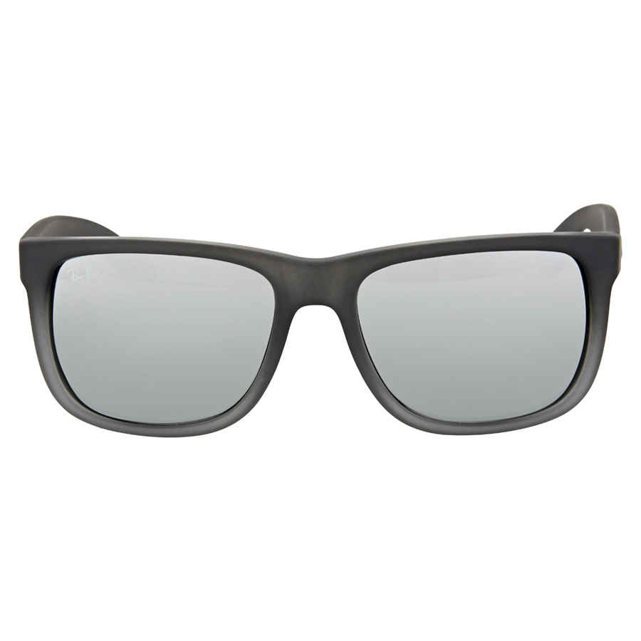 Justin Classic Silver Gradient Mirror Rectangular Mens Sunglasses RB4165 852/88