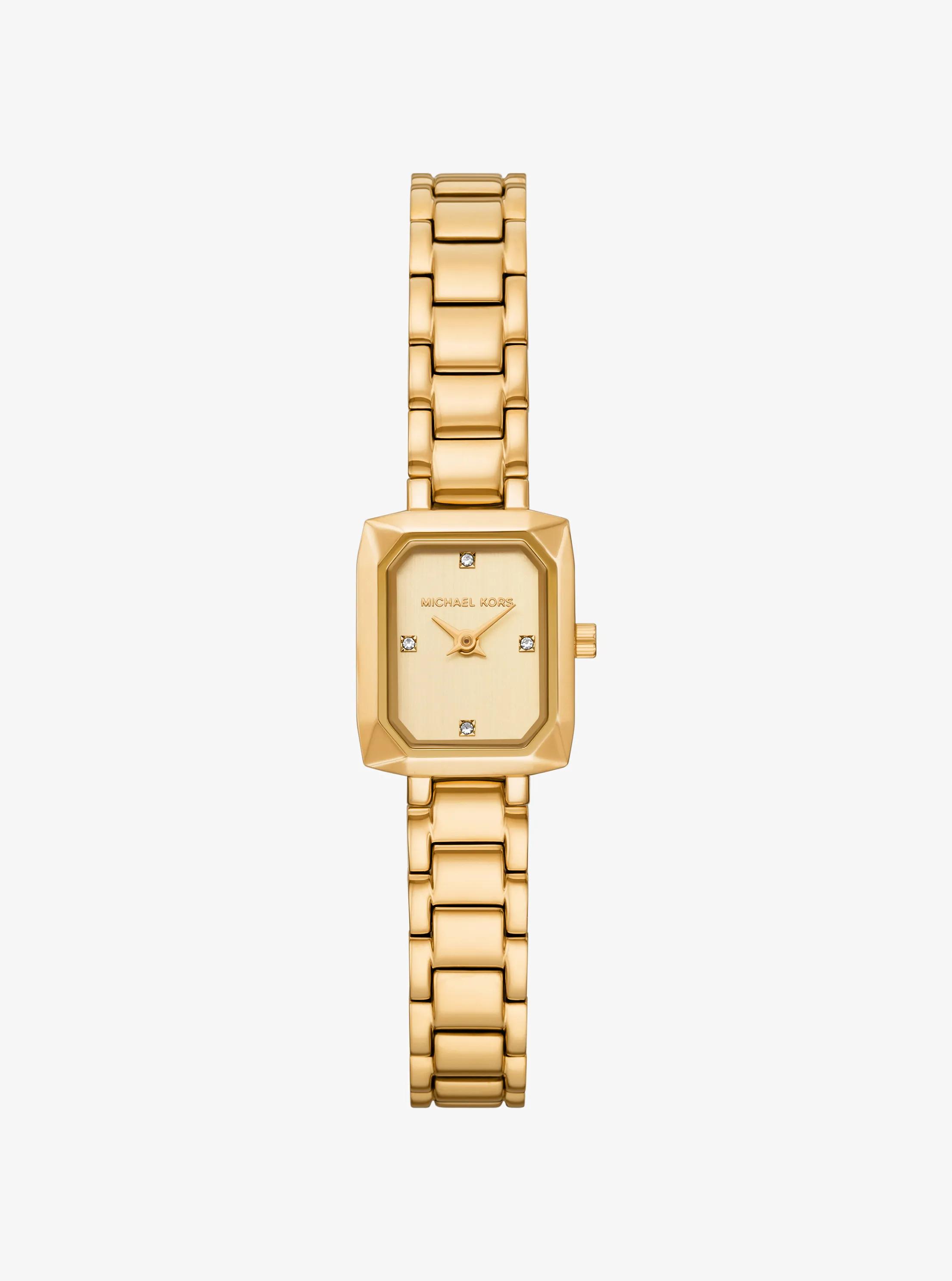 Micro Alane Pavé Gold-Tone Watch in Gold - One Size