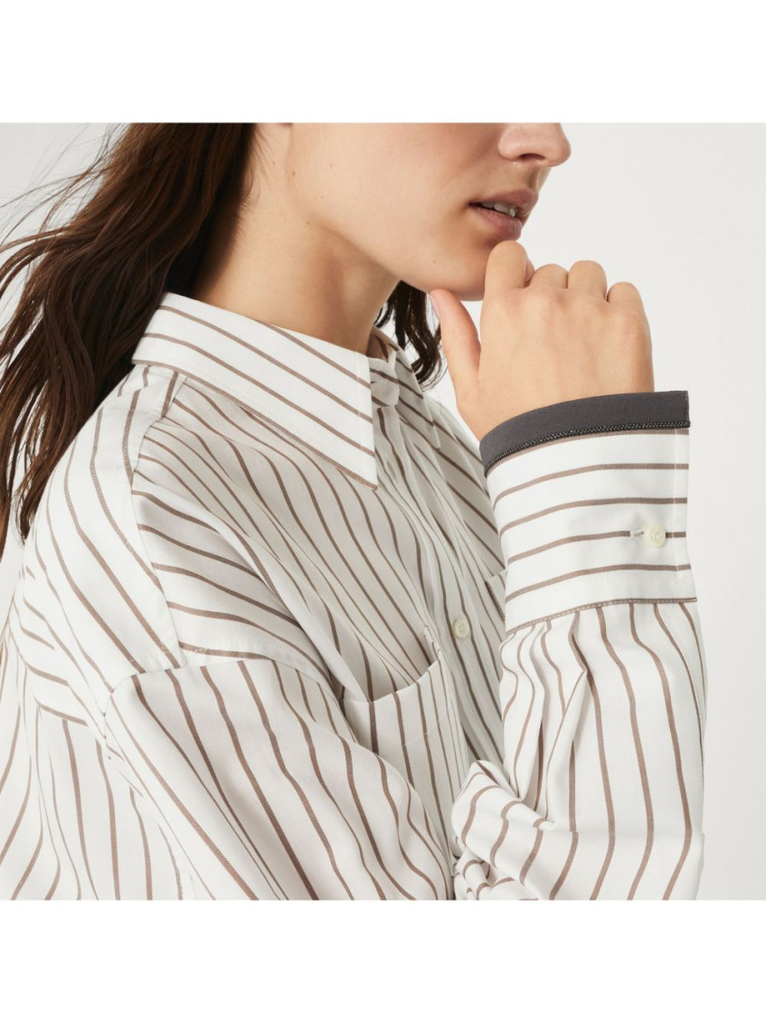 Monili-trim shirt - White
