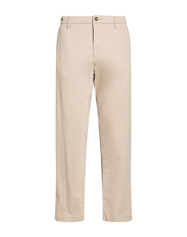 Man Pants Beige Size 40 Cotton, Elastane