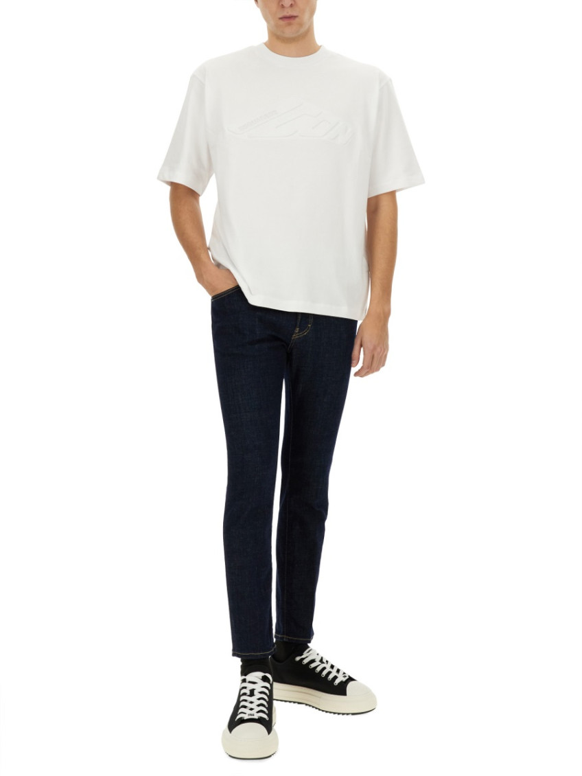 Logo Embossed Crewneck T-shirt
