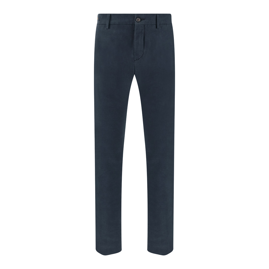 Bellagio stretch cotton trousers, Man, Navy Blue