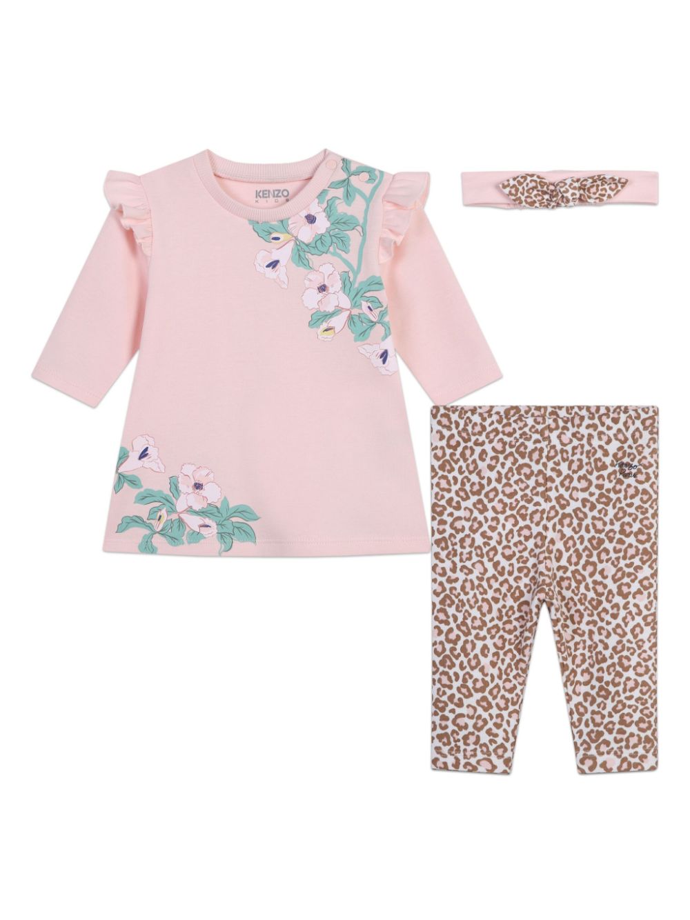 Jersey dress and leggings set - Pink