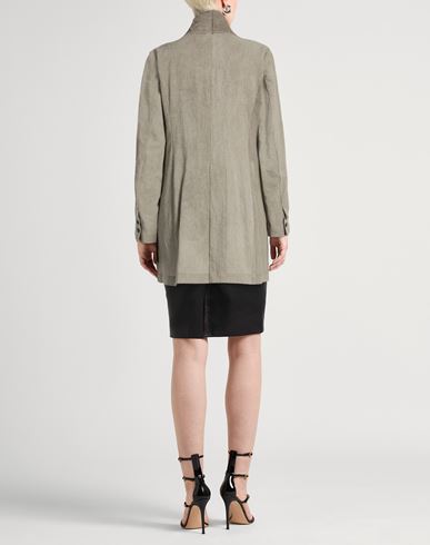 Woman Jacket Taupe Size 6 Cotton, Linen, Wool