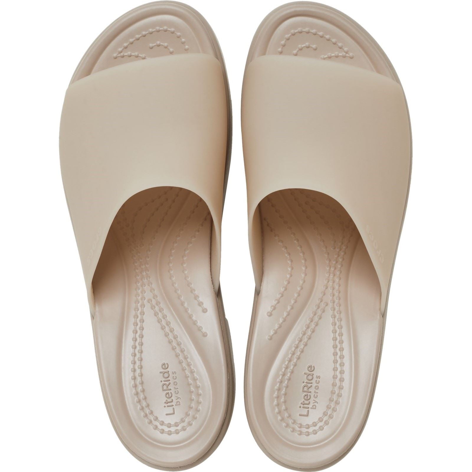 Crocs Brooklyn Slide Heel Women's Taupe Hee