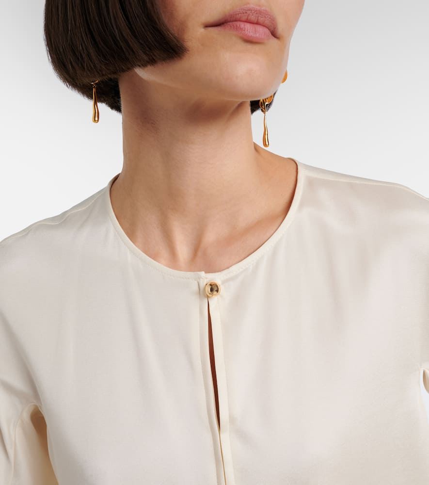 Mitico silk-blend cady top