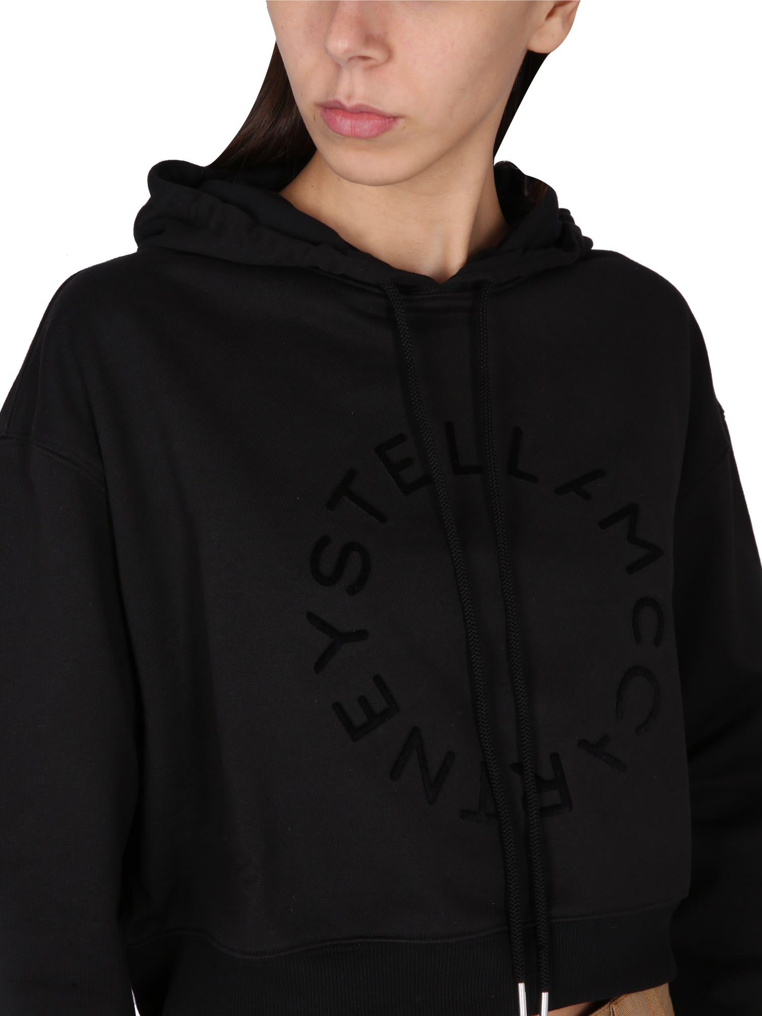 Cropped Sweatshirt With Logo