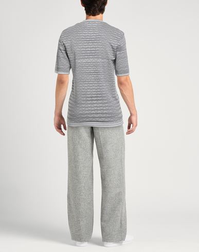 Man Sweater Light grey Size L Cotton